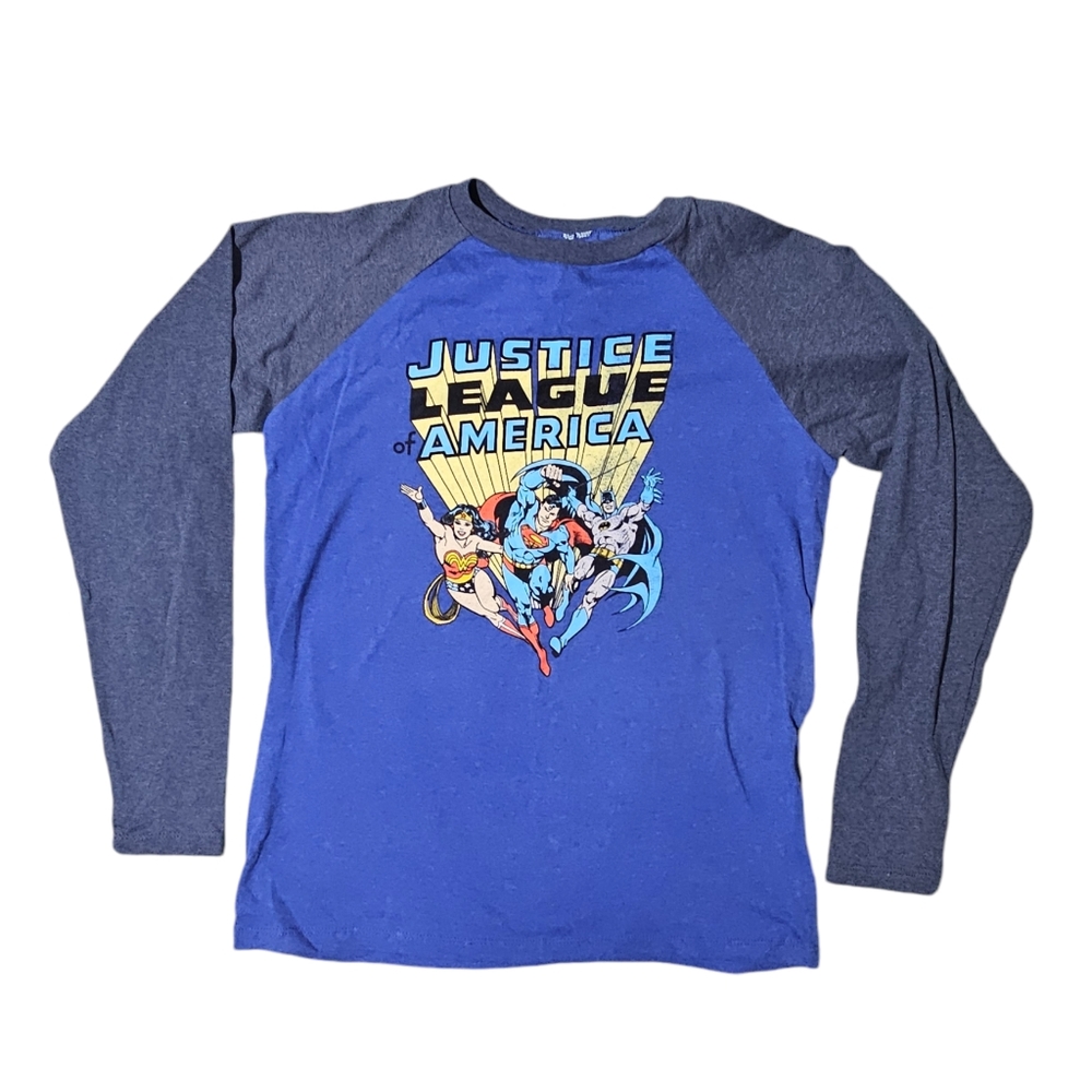 JUSTICE LEAGUE of AMERICA DC Comics Long Sleeve Shirt Youth XL